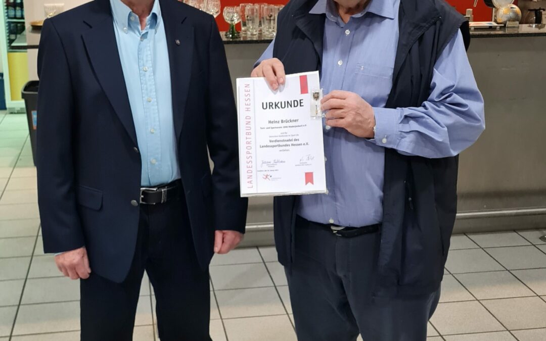 Heinz Brückner vom LSB geehrt